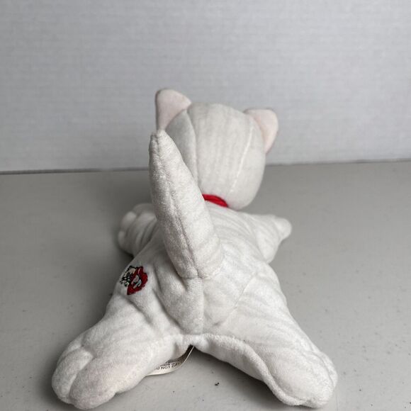 Vintage Pound Puppy Purries Kitty Cat White with Gray Stripes Tabby Plush 7" - Picture 10 of 13